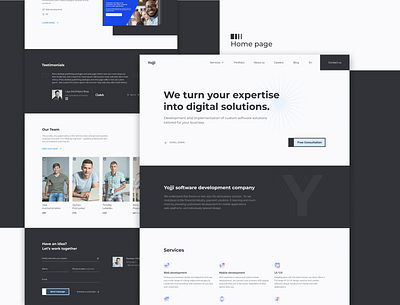 YOJJI | Website Homepage company home page homepage landing page logo minimalism simple site web web design website website design