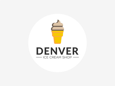 Denver Ice Cream Shop brand cool logo design eye catching flat design graphic design ice cream logo illustrator logo logo design logo designer modern logo professional simple logo