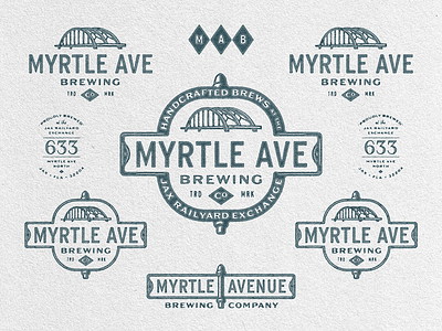 Myrtle Avenue Brewing Company beer branding brewery brewing design identity illustration label logo type typography vector