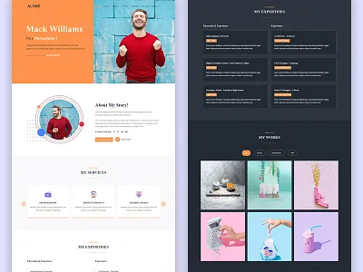 Alone - Personal Portfolio Responsive HTML5 Template bootstrap bootstrap template bootstrap theme creative design css3 cv html template personal portfolio portfolio design