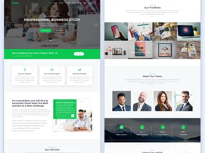 Onex - Consulting & Business One Page HTML5 Template bootstrap bootstrap template bootstrap theme branding business corporate creative creative design css3 html template minimal responsive design