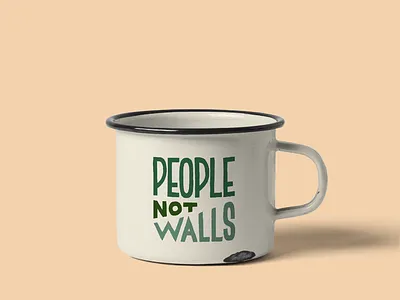 People Not Walls branding brand identity branding branding design branding identity hand lettering handlettered human rights humanitarian logo logo design logotype ngo refugees welcome type design