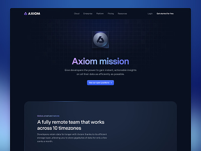 Axiom 🌍 design icons interface landing page ui user experience user interface ux website website redesign