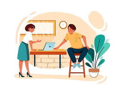 Startup company team meeting illustration concept artwork balance business businessman capital career cash character chart communication concept conference corporate diagram digital employee employees meeting startup team