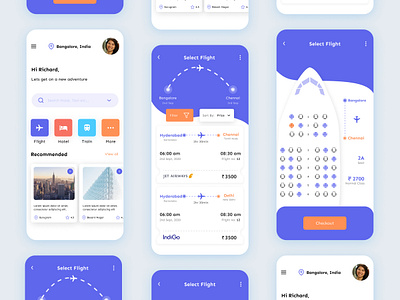 Flight Booking App app design flight booking ui ui design user interface design