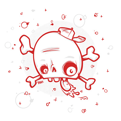 Skull & Bones art design designer drawing illustration illustrator procreate skull skull and crossbones