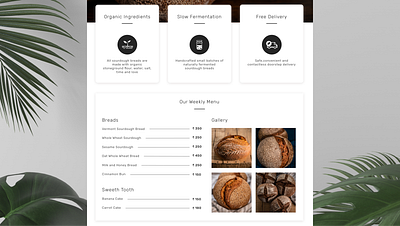 Website design for an artisan bakery bakery baking homepage neutral colors website design