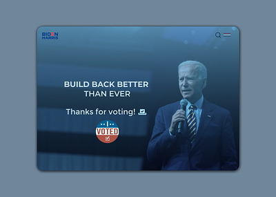 Daily UI 077 biden clean daily ui daily ui 077 daily ui 77 dailyuichallenge election election day figma figmadesign joe biden minimal simple thank you thank you page ui usa ux vote voting