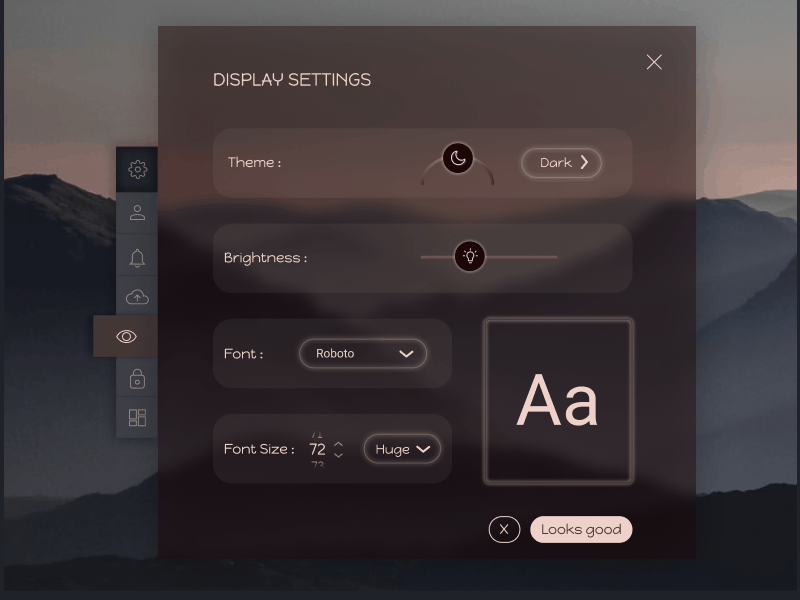 Settings Page animation dailyui dark theme light theme settings settings page settings ui web