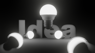 Lightbulb idea 3d 3d blender design graphic render