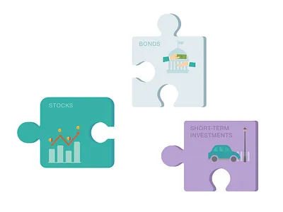 Finance Concept Puzzle Pieces Illustrations finance finance concepts finance design illustration illustrator puzzle puzzle design