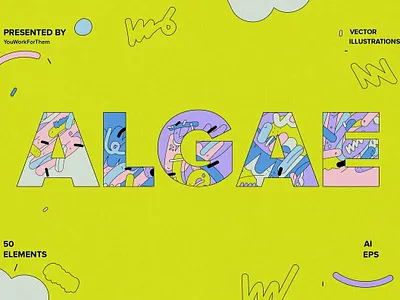 Algae abstract background clip art clipart cliparts color colorful decorative design element floral graphic graphics graphics collection illustration minimal modern pattern poster vector