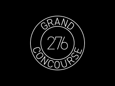 276 Grand Concourse apartments badge branding design graphic graphic design logo new york reality type typography vector
