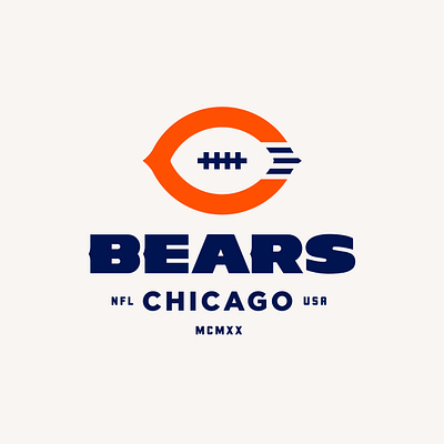 Chicago Bears Rebrand Proposal brand identity branding football logo logos