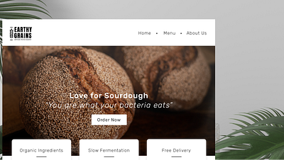 Website design for an artisan bakery bakery homepage design neutral colors website design