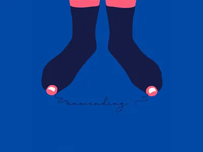 Unwinding concept design feet happyfeets illustration jcimagination minimal minimalistic popart poster socks vector vector art