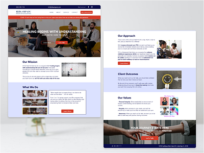 Elta Ampadu (Landing Page) adobe xd desktop mental health redesign simple ui design ux design web design