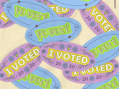 2020 Sticker 2020 branding design election election day elections graphic graphic design identity illustration latinx sticker stickers typography vote voter voting