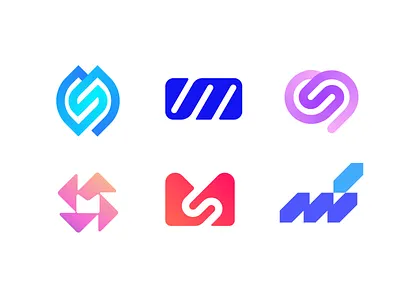 MetaSwag abstract logo brand identity branding branding design cryptocurrency fintech gradient logo collection logo design logo designer logofolio m logo minimal logo ms ms logo nft logo simple logo tech logo
