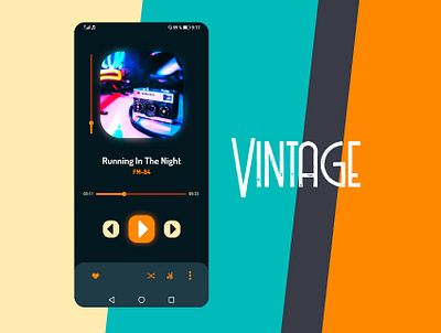 Tema "Retro Vintage 80s" android app aplication app appmusic concept design interfacedesign ui uidesign uiux