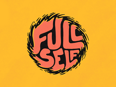 Full Self bubbly procreate swirl type typography