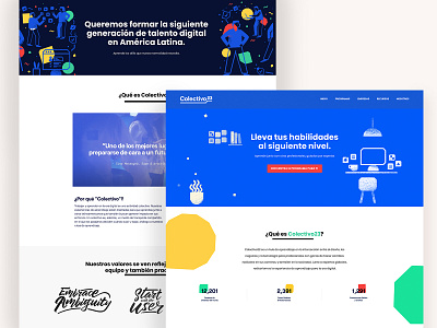 UI ❘ Online Education Site colorful education landing online educacion typography