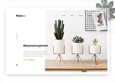 Web Design Minimalist clean ui indoor interface landing page layout minimalist plant ui ux web design webdesign