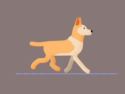 Diana * trot cycle 2d 2d animation after effects cycle dog rigging trot vector walk cycle