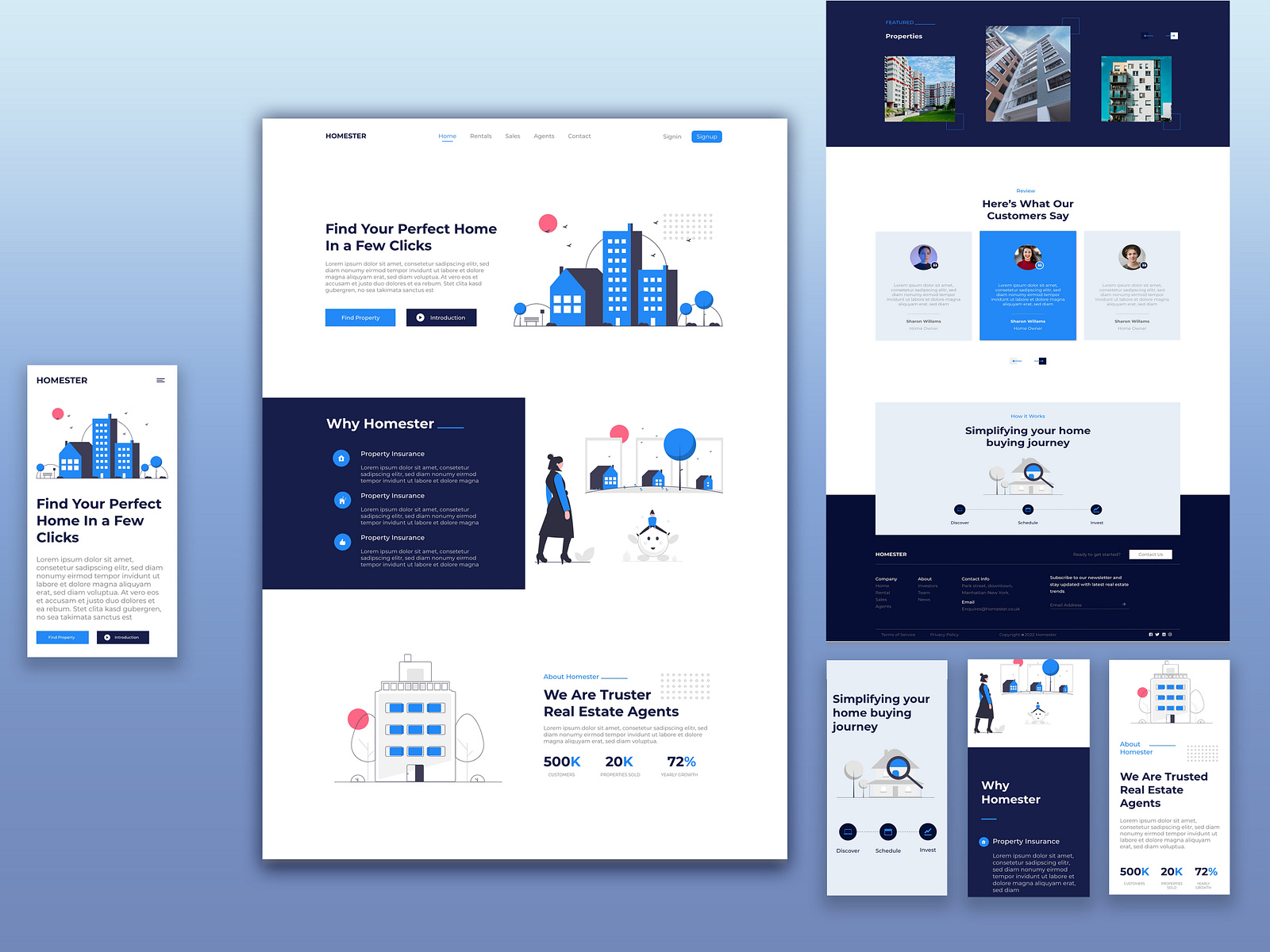 Homesters - Real Estate UI/UX Design Project by Anirudh Gopinath on ...