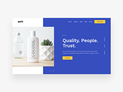 QPT - Landing Page blue design ui ux web white