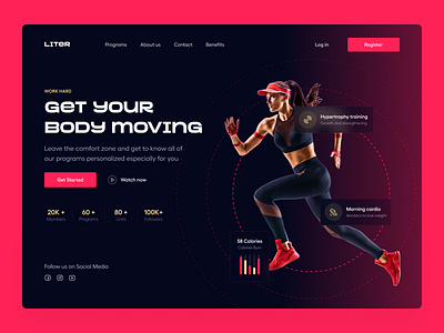 Fitness Landing Page crossfit exercise fitness fitness landingpage gym gym landingpage healthy ui fitness ui gym workout