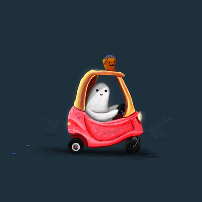 Boo 👻 digital art halloween illustration procreate