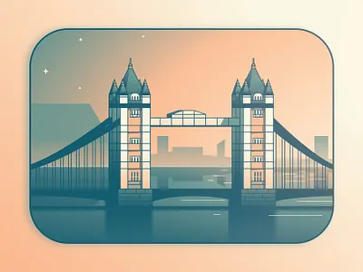 Tower Bridge bridge illustration indonesia modern tower tower bridge vector