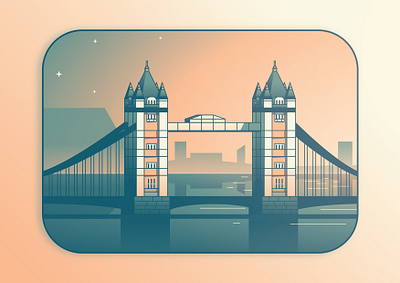 Tower Bridge bridge illustration indonesia modern tower tower bridge vector