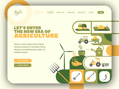 agricultural website landing page agriculture clean green home page homepage landing page landingpage mainpage minimal minimalism nature simple ui ui design uiux web web design webdesign website