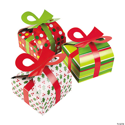 christmas gift boxes with bow