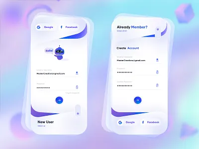 Sign in & Signup Screen 2020 design 2020 trends 2020 ui trends android app design app ui app ui ux branding clean creative design ios app design login design login screen mobile app design modern november singup uidesign uiuxdesign