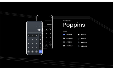 Calculator :: Daily UI 004 004 black clean cleandesign clear dailyui dailyui 004 dailyuichallenge elegant figma illustration mobile poppins purple typography ui uiux