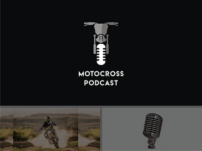 Motocross Podcast branding design doublemeaning dualmeaning illustration logo