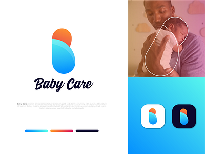 Modern Logo Design for Baby Care | By NH Tushar | B letter logo branding graphicsdesign illustration logo logo designer logo mark mobile modern logo design print product design ui vector web design