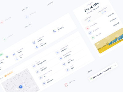 Solar Plant Dashboard adobe xd adobexd branding cards dashboad dashboard app dashboard design dashboard ui design list solar solar energy solar panel solar panels table ui ux