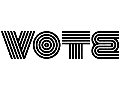 VOTE black and white design motion typography