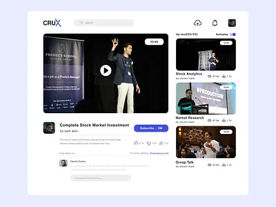 stockmarketvideos ui ux web