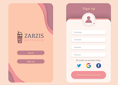 Sign Up Page UI (App) app design sign up page ui uidesign userinterface vector