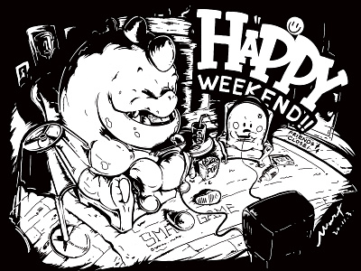 Happyweekend illustration