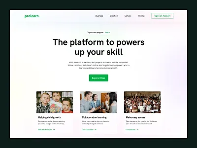 SaaS - Learning Platform course education green landing landing page learning platform saas ui user interface ux web web design webiste website design