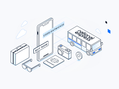 Transport Company Isometric Illustration branding design graphic design illustration isometric isometry logo travel vector