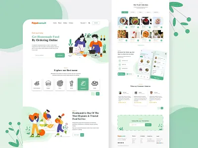 Food Ordering landing page design food landing page food ordering web ui foodnanuit ui ux design web design web ui design webdesign website design