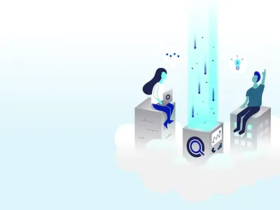 Data Tracking data illustration isometric research solutions stats