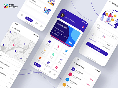 AiriBank - Finance Mobile App UI KIT app app design bank app banking design ebanking ewallet finance financial ios kit mobile ui ui kit wallet